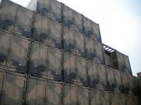 20' Shipping container cargo unit storage box open doors standard lock box waist high handles Camoflague Camo