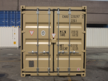 20' Shipping container cargo unit storage box open doors standard lock box waist high handles High Cube
