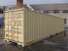 40' Shipping container cargo unit storage box open doors standard lock box waist high handles