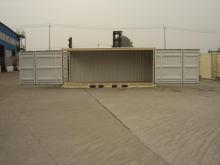 20' Shipping container cargo unit storage box open doors standard lock box waist high handles Open Side