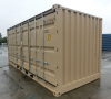 20' Shipping container cargo unit storage box open doors standard lock box waist high handles Open Side
